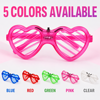 Lunettes LED Cœur Lumineuses Personnalisables – Plastique Durable – Fournisseur d'Usine – Idéales pour Événements de Marque et Promotions