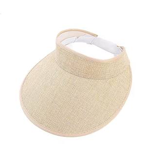 Chapeau de soleil à large bord pour la plage, voyage d'été, sport en plein air, protection solaire, casquette unie en coton et lin pour femme - Product Image 5