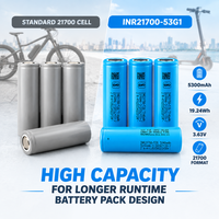 Batterie lithium-ion 21700 haute capacité Sam INR21700-53G1 5300mAh 3.63V pour vélo électrique, scooter électrique, pack de batteries