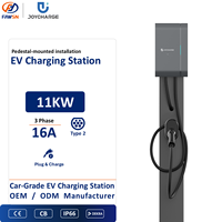 OEM ODM EVSE Tiga Fasa 11KW Tipe 2 Kabel OCPP 1.6J Siap Pakai IP66 Bersertifikasi CE Desain Pemasangan di Dinding Langsung dari Pabrik untuk Penggunaan Umum