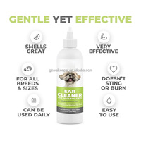 Limpiador de Oídos para Mascotas de Marca Privada OEM, Gotas para Lavar Oídos de Perros y Gatos con Aloe Vera y Aroma a Pepino, Solución Suave para el Cuidado de las Orejas