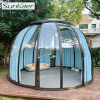 Nouveau design de maison dôme en polycarbonate personnalisée prix bon marché tente de gazebo à bulles transparente véranda en forme de dôme de jardin