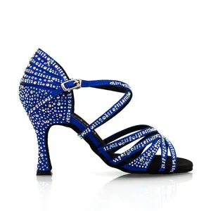 Tacchi flessibili leggeri di cristallo di lusso delle donne che ballano le scarpe da ballo di Salsa latina