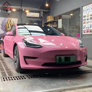 Miếng Dán Thân Ô Tô Màu Hồng Hình Hoa Anh Đào PET Keo Dán Tháo Được Miếng Dán Vinyl Thay Đổi Màu Hồng Cho Xe Hơi - Product Image 5