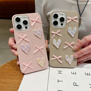 Étui de téléphone Lichicase en forme de cœur avec nœud rose scintillant pour <span class=keywords><strong>Samsung</strong></span> S26 S26 Plus S26 Ultra, coque colorée - Product Image 4