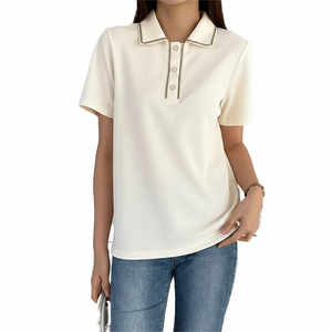2025 Casual transpirable Mujer Polo camisa entrenamiento moda y uso de trabajo Golf mujeres precio al por mayor Jogging Shirt - Product Image 1