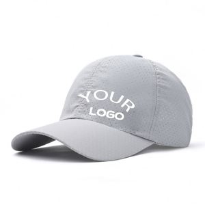 Custom Logo High Quality 6 Panel Snapback Cap Trucker Breathable Mesh Running Laser Cut Hole Perforated Baseball <b>Hat</b> - Product Image 1