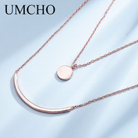 Bijoux fins en argent Collier de sourire en pierres précieuses colorées Double chaîne en argent sterling 925 pour cadeau pour femme