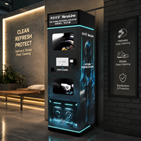 Machine commerciale de nettoyage de chaussures de sport à vapeur avec désinfection UV, laveuse-sécheuse de casques, distributeur automatique compatible SDK