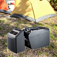 Venta al por mayor Mini portátil DC 220V 110V al aire libre compresor móvil aire acondicionado para Camping coche y RV uso 6000BTU refrigeración solamente