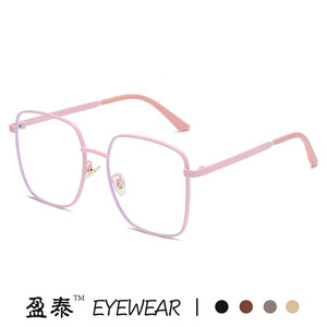 กรอบแว่นตาโลหะทรงสี่เหลี่ยม สีเขียวมิ้นท์ กรอบเต็ม ป้องกันแสงสีฟ้า เลนส์เปล่าสำหรับทุกเพศ 0820 - Product Image 3