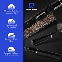 Sharp Cuivre Damas Acier Nakiri Couteau Couteaux Japonais 10Cr15Mov Accessoires De Cuisine Nouvel OEM