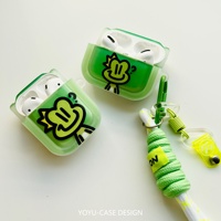 Étui de protection créatif drôle de conception de grenouille souriante Applefor pour AirPods Pro 2 1 3 4 génération étui pour casque Bluetooth sans fil