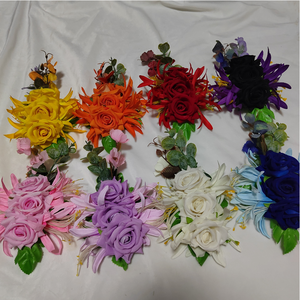 กิ๊บติดผมงานแต่งงานริมชายหาด ดีไซน์ดั้งเดิม WZJ45 สีฟ้าอ่อน ประดับดอกกุหลาบสุดหรู - Product Image 2