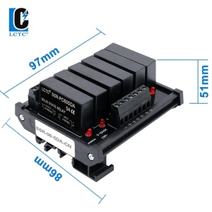 Módulo de relé de estado sólido, carril DIN de 6 canales, fácil de instalar, control de CC, CA, CC, positivo común, negativo - Product Image 3