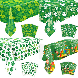 St. Patrick <b>Tablecloth</b> Set <b>Plastic</b> Rectangle Digital Printing St. Patrick's Day Party Decorations 1-20 Pcs High Quality Venue - Product Image 1