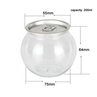 Bouteille en plastique PET transparente de 210 ml pour boissons, thé, jus, soda, bière, café, vin, champagne