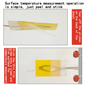 Sonde de température à film mince, capteur de température adhésif de surface K/T, <span class=keywords><strong>thermocouple</strong></span>, ruban adhésif ultra fin pour la mesure de la température - Product Image 5