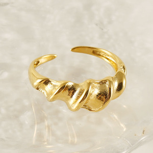 Zogxin Twist Ring Gold Adjustable Geometric Shape Women's Jewelry - Product Image 3