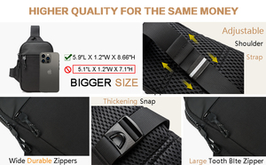 Borsa a tracolla DICHOS da <span class=keywords><strong>uomo</strong></span> <span class=keywords><strong>monospalla</strong></span> alla moda impermeabile Mini petto alla moda borsa sportiva da esterno borsa Messenger Mobile - Product Image 6
