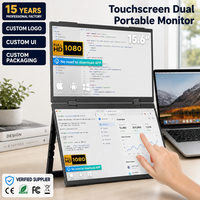 Moniteur portable à écran triple/double tactile de 15,6 pouces, 1080P IPS, extension d'écran pour ordinateur portable, support VESA, type-C, plug-and-play, pour les professionnels