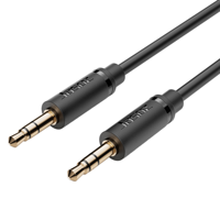 Câble Aux TRS 3,5 mm Mâle-Mâle 29AWG avec gaine PVC et blindage tressé pour voiture, microphone, haut-parleur, ordinateur