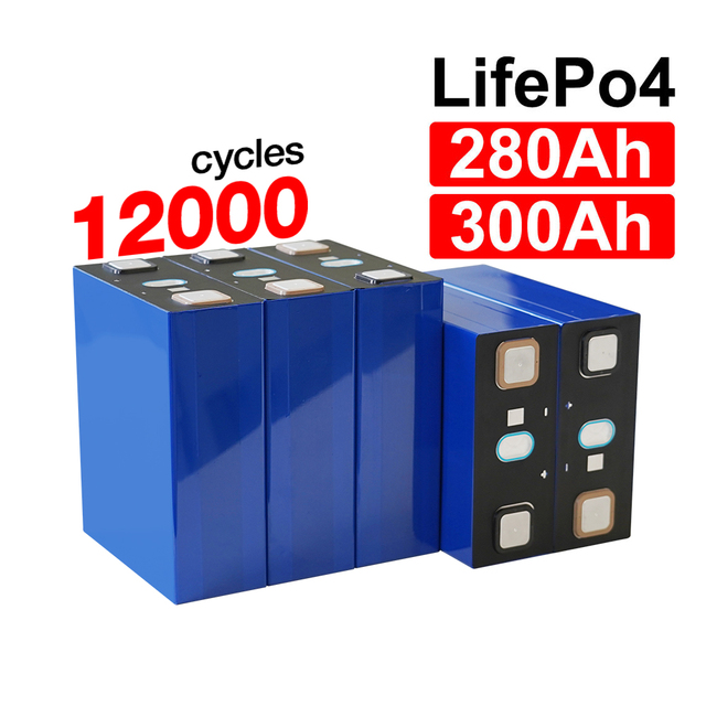 2025 12000 Cycle Lifepo4 300Ah 314Ah 320Ah 330Ah Prismatic Battery Cell for 48V Lifepo4 Empty DIY Kits with Smart 200A Bms