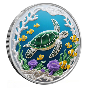 Medalla Conmemorativa Personalizada al por Mayor de 1 oz de <span class=keywords><strong>Cobre</strong></span> Puro 999 <span class=keywords><strong>con</strong></span> Baño de <span class=keywords><strong>Plata</strong></span> Pura 999, Tema Tortuga, Moneda de <span class=keywords><strong>Cobre</strong></span> Fino 999 - Product Image 2