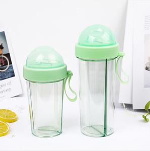 Vaso de Plástico Dividido de <span class=keywords><strong>Dos</strong></span> Compartimentos <span class=keywords><strong>con</strong></span> Pajita, Personalizable, 420 ml, 600 ml, Artículos en Oferta, Venta al por Mayor - Product Image 2