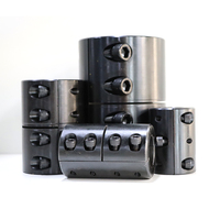 Accouplement rigide personnalisé en acier inoxydable 3/8 po, structure à disque de connexion à verrouillage d'arbre, pince de serrage, alésage 100 mm, 5000 tr/min, pour utilisation en machine