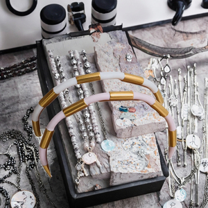 กำไลข้อมือไม้ไผ่ดีไซน์คลาสสิก ชุบทอง 18K บนสแตนเลสสตีล แบบเปิด สไตล์แฟชั่น - Product Image 2