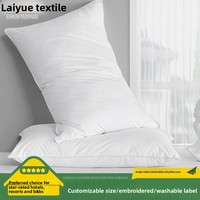 Oreiller d'hôtel en gros, garnissage en fibres de coton 45x75cm, tissu en coton 200TC, emballé sous vide, doux, taille personnalisée, oreiller de sommeil