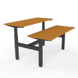 Ergonomische Face To Face Metalen Stalen Frame Verstelbare Hoogte 4-poot Hijsen Computertafel Elektrisch Intelligent Staand Bureau - Product Image 3