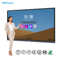 Écran plat interactif HDFocus de 98 pouces, écran tactile 4K, tableau blanc numérique, double système d'exploitation, affichage tout-en-un pour les réunions et l'enseignement