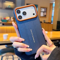 Coque de luxe pour iPhone 17 avec cadre d'appareil photo contrastant pour iPhone 16 Pro, coque de protection anti-choc