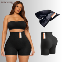 Short gainant invisible sans couture avec coussinets de rehaussement des fesses non amovibles, pour le contrôle du ventre et l'amélioration des courbes des hanches et des fesses