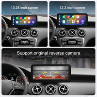 Upgrade Layar Wireless CarPlay Linux 10.25''/12.3'' Android Auto Navigasi Mercedes Benz NTG4.5 Pemutar DVD Dukungan Kamera Belakang
