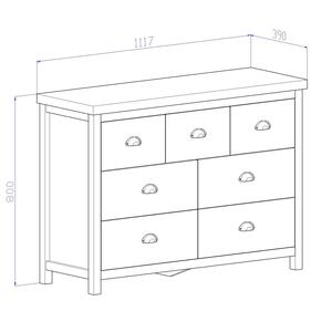 Cómoda de Almacenamiento de Gran Venta con 7 Cajones, Cajonera Estrecha de MDF/PB con Almacenamiento Integrado - Product Image 5