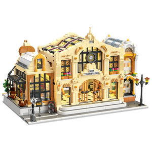 Bloques de Construcción de Estación de Tren de Vapor Retro de 3220 Piezas con Luz LED, Juguete Educativo STEAM para Niños, Decoración para el Hogar, Regalo - Product Image 1