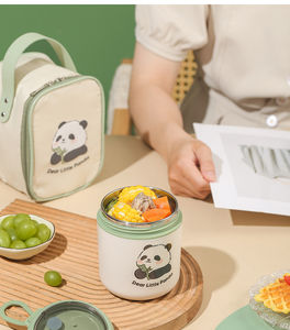 Custom Logo Travel Portable Insulated Thermal Food Container Children School Heated Metal Bento Stainless Steel Kids <strong>Lunch</strong> <strong>Box</strong> - Product Image 5