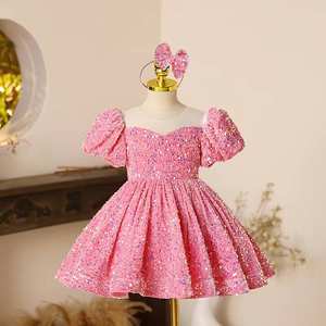 Elegante <span class=keywords><strong>Vestido</strong></span> de Princesa con Mangas Abullonadas <span class=keywords><strong>para</strong></span> Niñas, Primera Comunión, Baile Infantil, Lindo <span class=keywords><strong>Vestido</strong></span> Azul <span class=keywords><strong>para</strong></span> Cumpleaños de Bebé Niña - Product Image 2
