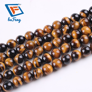 Giá rẻ vàng Tiger Eye đá hạt đối với trang sức làm DIY trang sức phụ kiện tự nhiên hạt Strand 15'' - Product Image 1