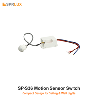 Capteurs de mouvement et de position PIR SP-S36 avec détection de 8 m, 220-240 VAC pour le contrôle des lampes, interrupteur automatique marche/arrêt basé sur le mouvement humain