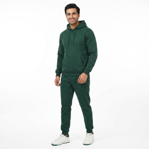 Conjunto Deportivo Unisex de Algodón Puro con Logotipo Bordado Personalizado Finer Threads, Forro Polar Reversible, Sudadera con Capucha y Cremallera para Invierno - Product Image 1