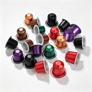 Cápsulas de Café Vacías Desechables de Aluminio para Viaje de 15 ml con Tapas de Aluminio, Capacidad de 4-5 g, Color Personalizado, Compatibles con Nespresso - Product Image 1