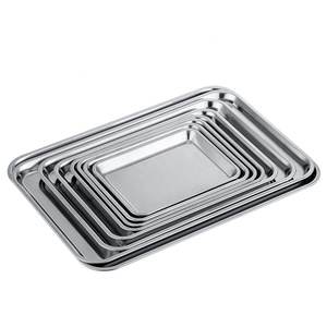 Bandejas Rectangulares Personalizadas al por Mayor para Catering, Bandejas de Acero Inoxidable para Servir en la Cocina - Product Image 5