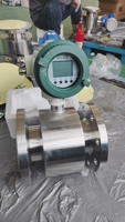 Débitmètre électromagnétique en acier inoxydable SS304 de haute précision (+/-0,2%) pour liquides conducteurs, OEM intelligent numérique IP68