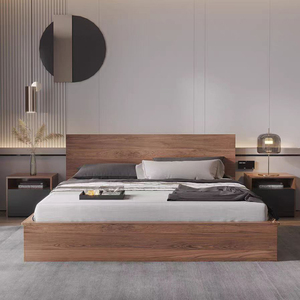 Luxury Japanese Tatami Bed Frame Storage Modern Bedroom Furniture Wood MDF Double Hotel Bed Base con cassetto - Product Image 1