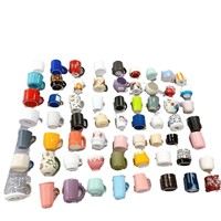 Ensemble de tasses à café en céramique émaillée assorties, directement de l'usine, en céramique avec émail de couleur mélangée, compact pour le rangement dans la cuisine