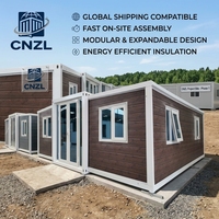 Maison modulaire préfabriquée extensible, design écologique, résistante aux intempéries, compacte, pour économiser de l'espace, fournie directement par l'usine.